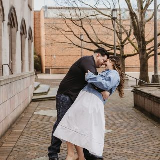 Cherry blossom sessions always have me a little stressed because of the crowds 😆🌸 This one was totally unplanned and somehow perfect 🙌🏽

The library closed on us last minute, so we pivoted and I’m not mad about it at all 🤩 These two fit this dreamy setting way too well 

#cherryblossom🌸 #puyallupphotographer #seattlecouplesphotographer #tacomacouplesphotographer #washingtonphotographer